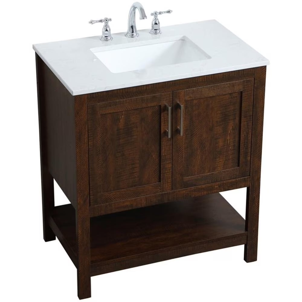 30 inch Single Bathroom Vanity in White