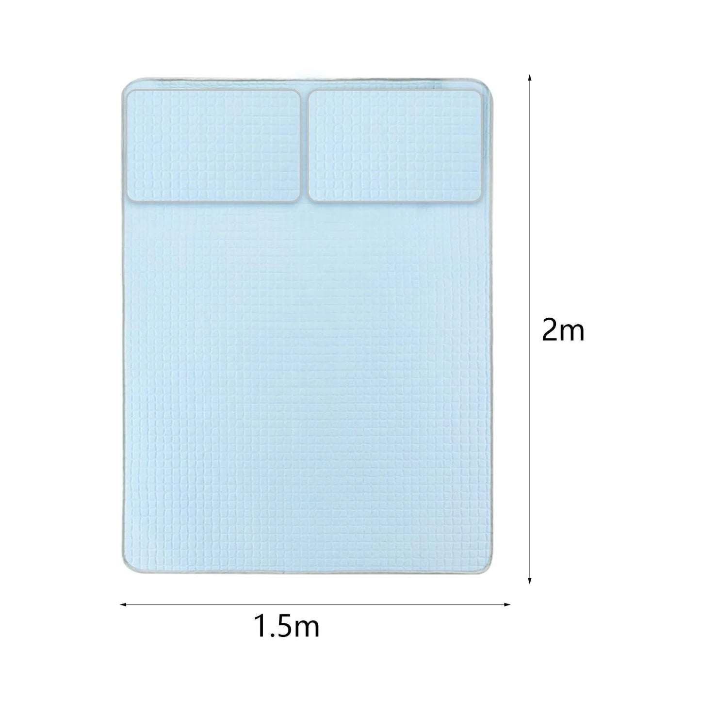 jicheng Cooling Mattress Pad Breathable Lightweight tress Topper Blue 1.5mx2.0m