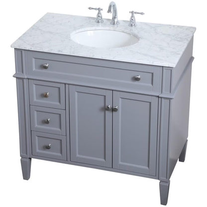 Elegant Kitchen and Bath 36 Inch Single Bathroom Vanity In Natural Wood