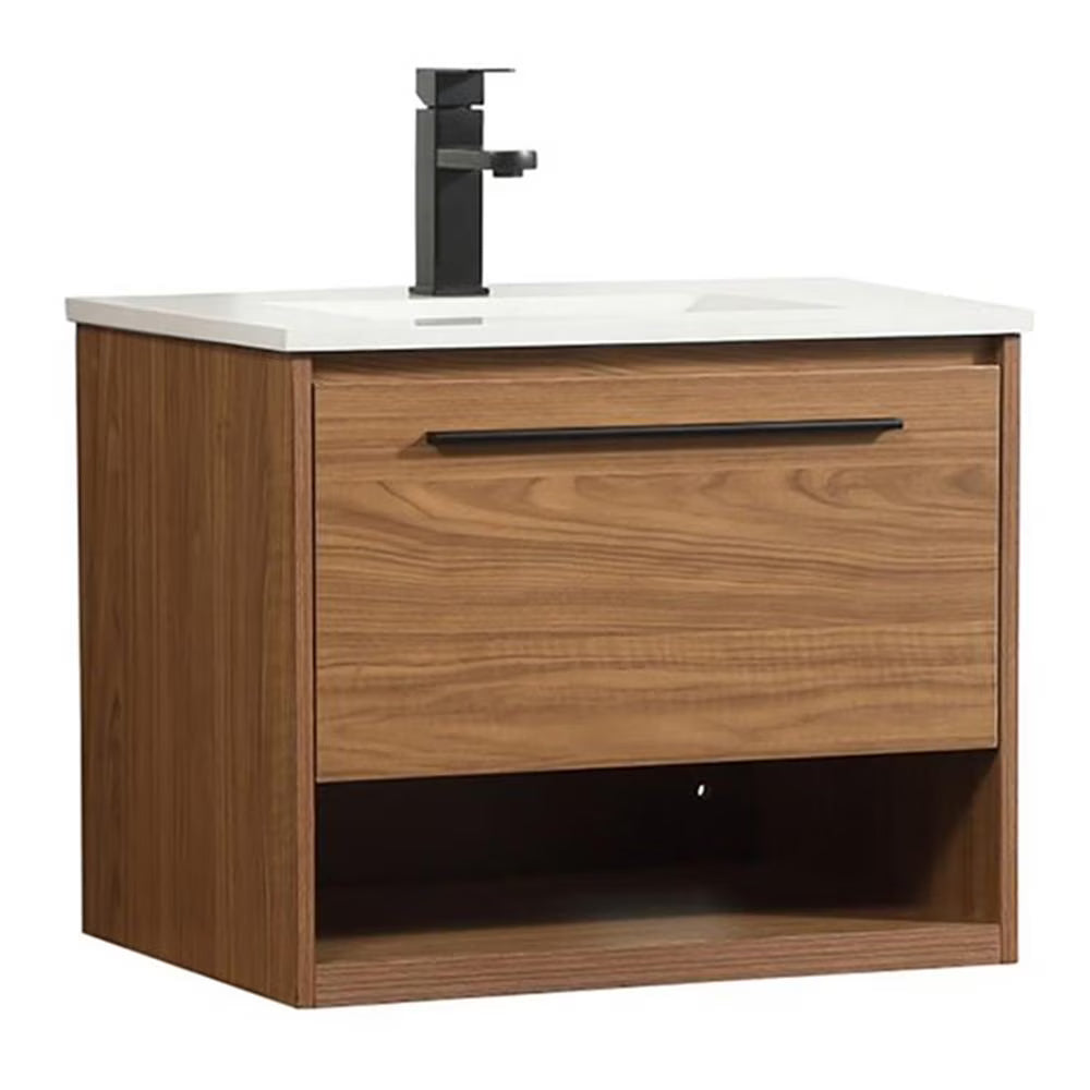 24 inch single bathroom vanity in concrete grey