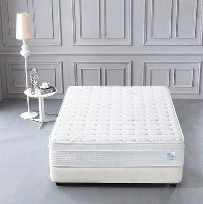 Oliver Smith Organic Cotton 12" Deluxe Sleep Plush w/Cool Memory Foam & Pocket Spring Mattress