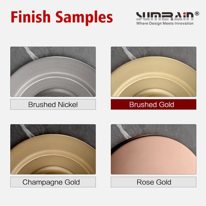 sumerain Brushed Gold 8 Inch Widespread Bathroom Faucet 2 Handle Lavatory Faucet Solid Brass, with Quick Connect Hose