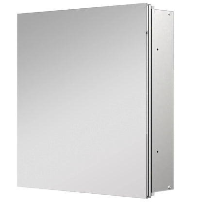 FUMANGO Aluminum Bathroom Medicine Cabinet, 24" x 24", firm and durable, waterproof and rust-proof, recessed or surface mounted,,Assembly required