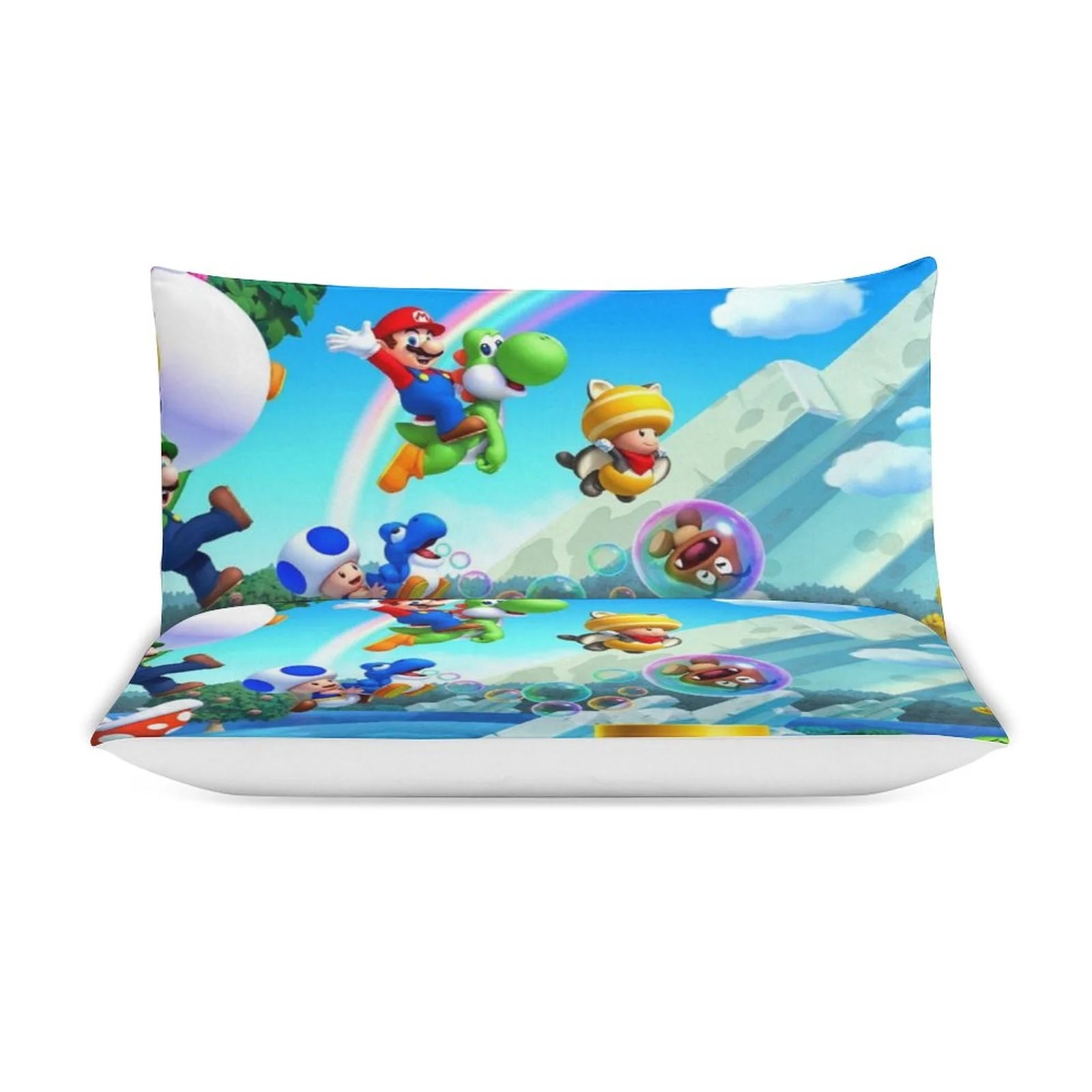 Luigi Super Mario 3 Piece Bedding Sets Decor Comforter Sets With One Duvet Cover Two Pillow Shams