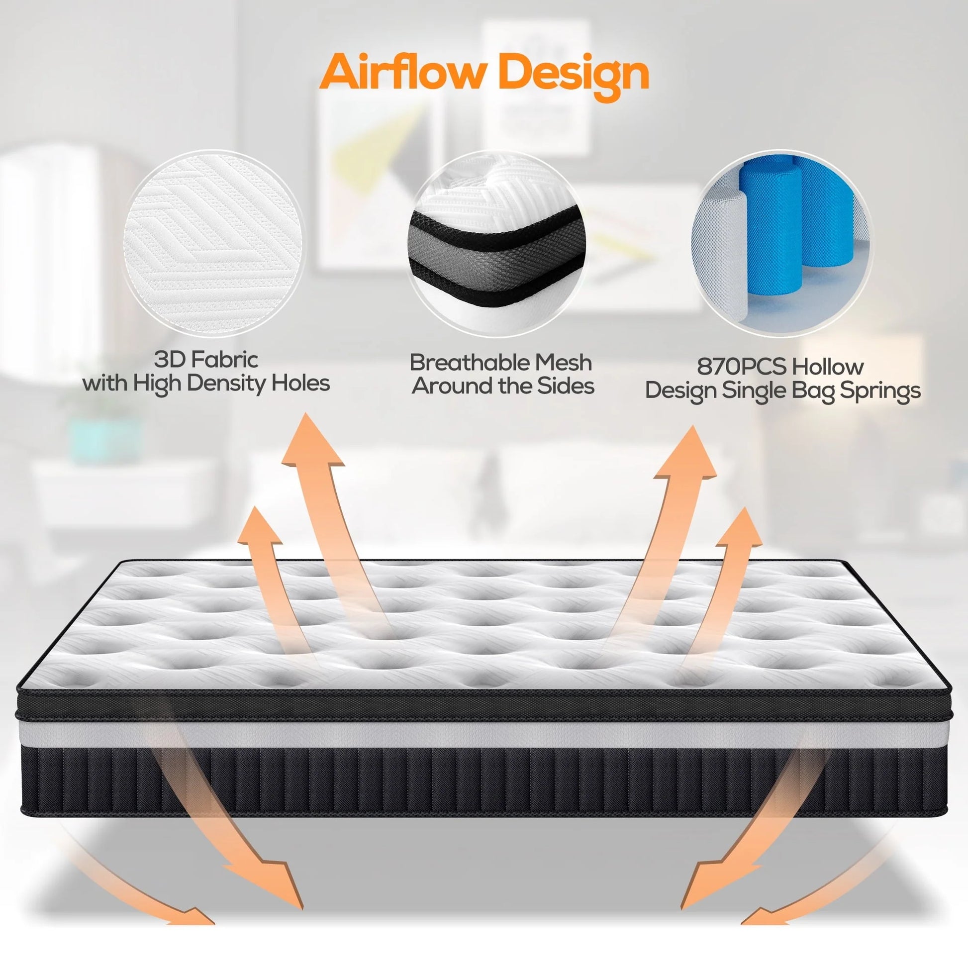King Mattress, Famistar 13 Inch Memory Foam Mattress King Size, Innerspring Hybrid King Bed Mattress in a Box Medium Firm with Motion Isolation & Strong Support & Pressure Relief, CertiPUR-US
