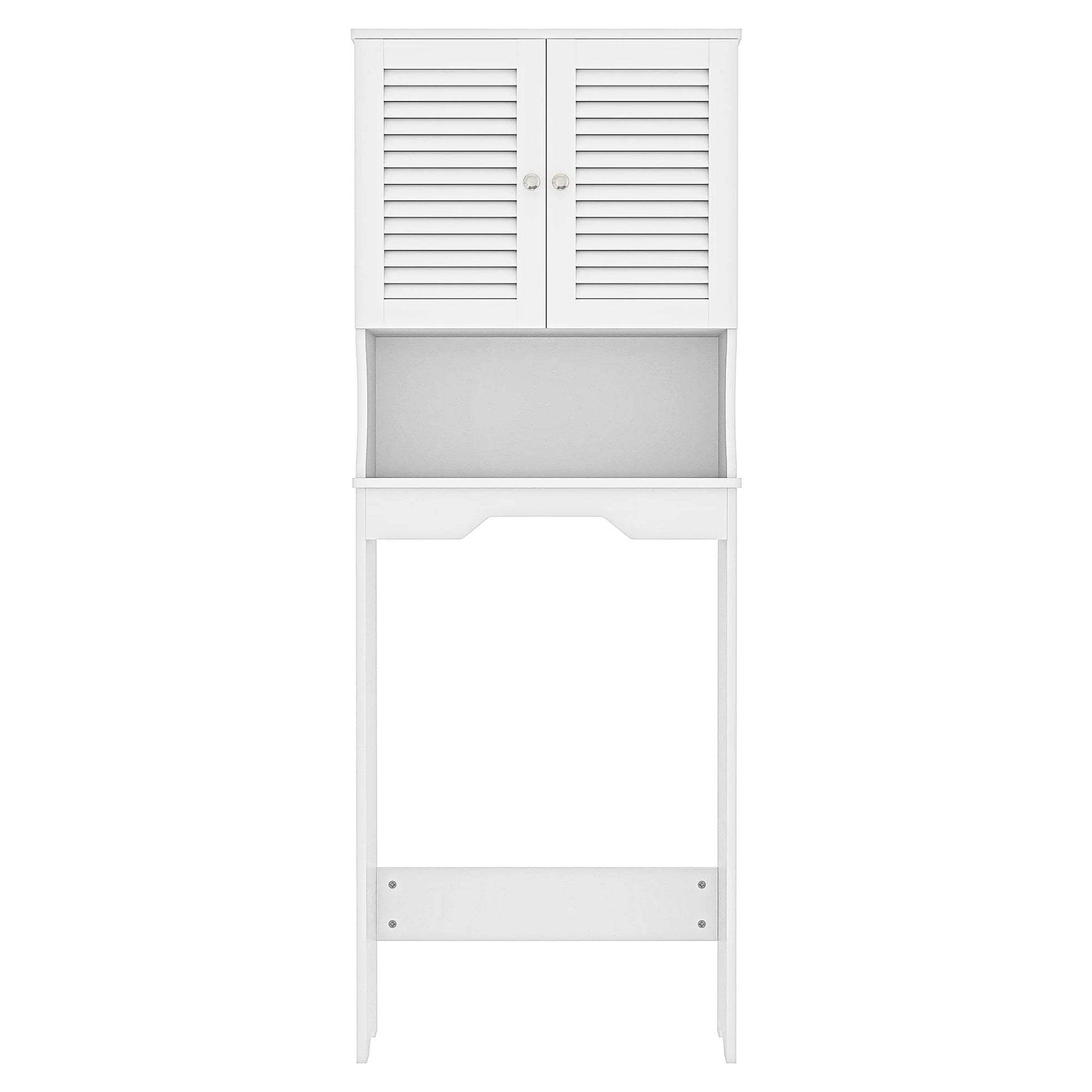 Kadyn Bathroom Space Saver Cabinet, Over The Toilet Storage Cabinet with Double Doors and 1 Adjustable Shelf, W Bathroom Space Saver for Home, White
