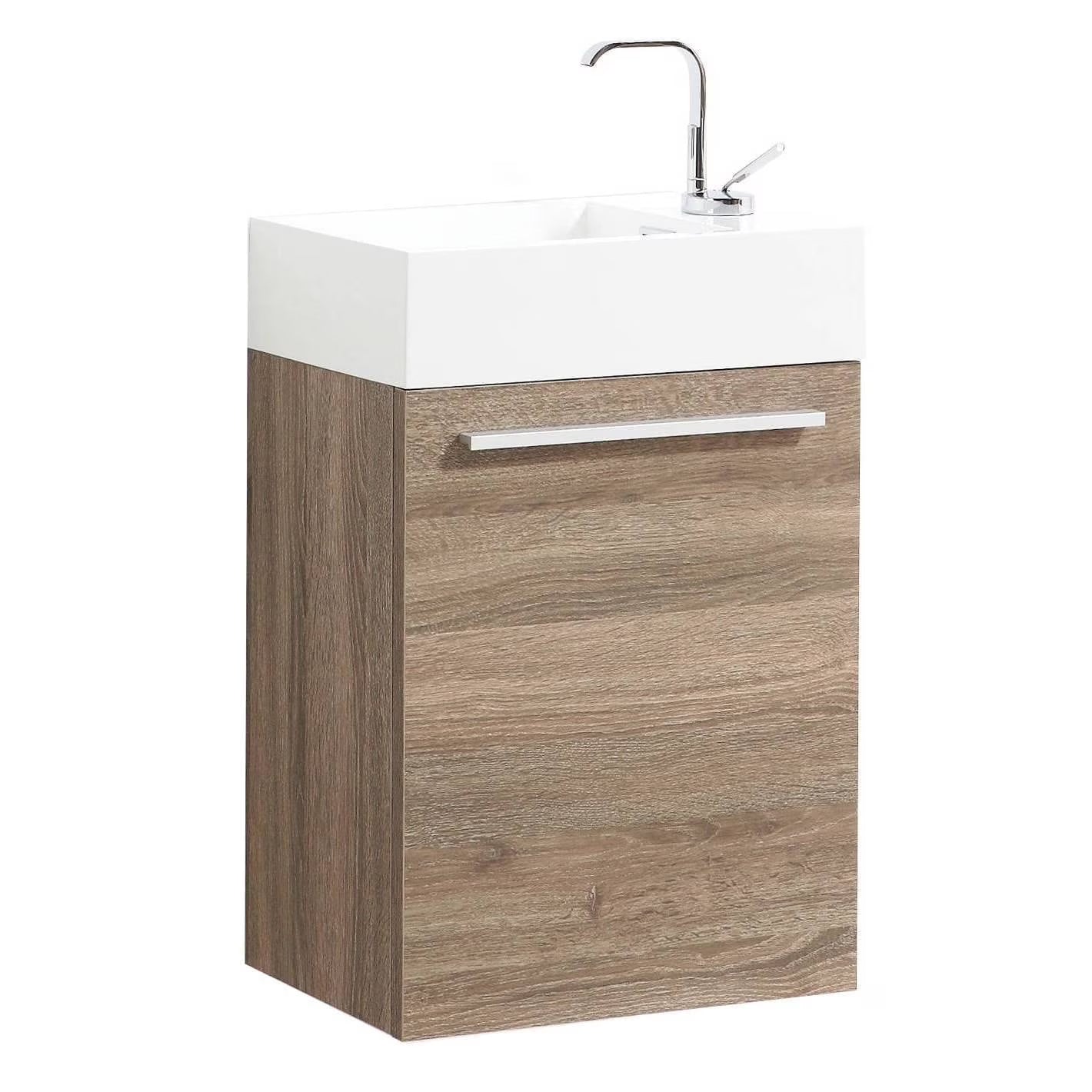Blossom Colmar 18" Floating Bathroom Vanity w/Acrylic Sink | Navy Blue Finish | Wall Mount | Soft-Close