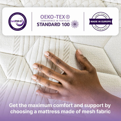 NapQueen Victoria 10" Medium Firm, Hybrid of Cooling Gel Infused Memory Foam and Pocket Spring Mattress, Queen Size