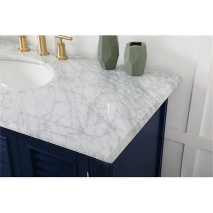 48 inch single bathroom vanity in blue