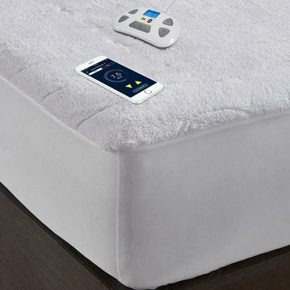 Serta Queen-Mattress Pad Perfect Sleeper Bluetooth Enable Warming Mattress Pad, Queen