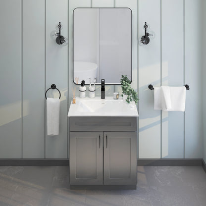 Sink Base Bathroom Vanity Ready-to-Assemble Bathroom Cabinet 36" Width in Grey Shaker