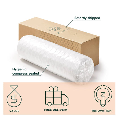 Zinus Comfort Support 10" Hybrid Mattress, Cooling Gel Memory Foam Pocket Spring, Queen