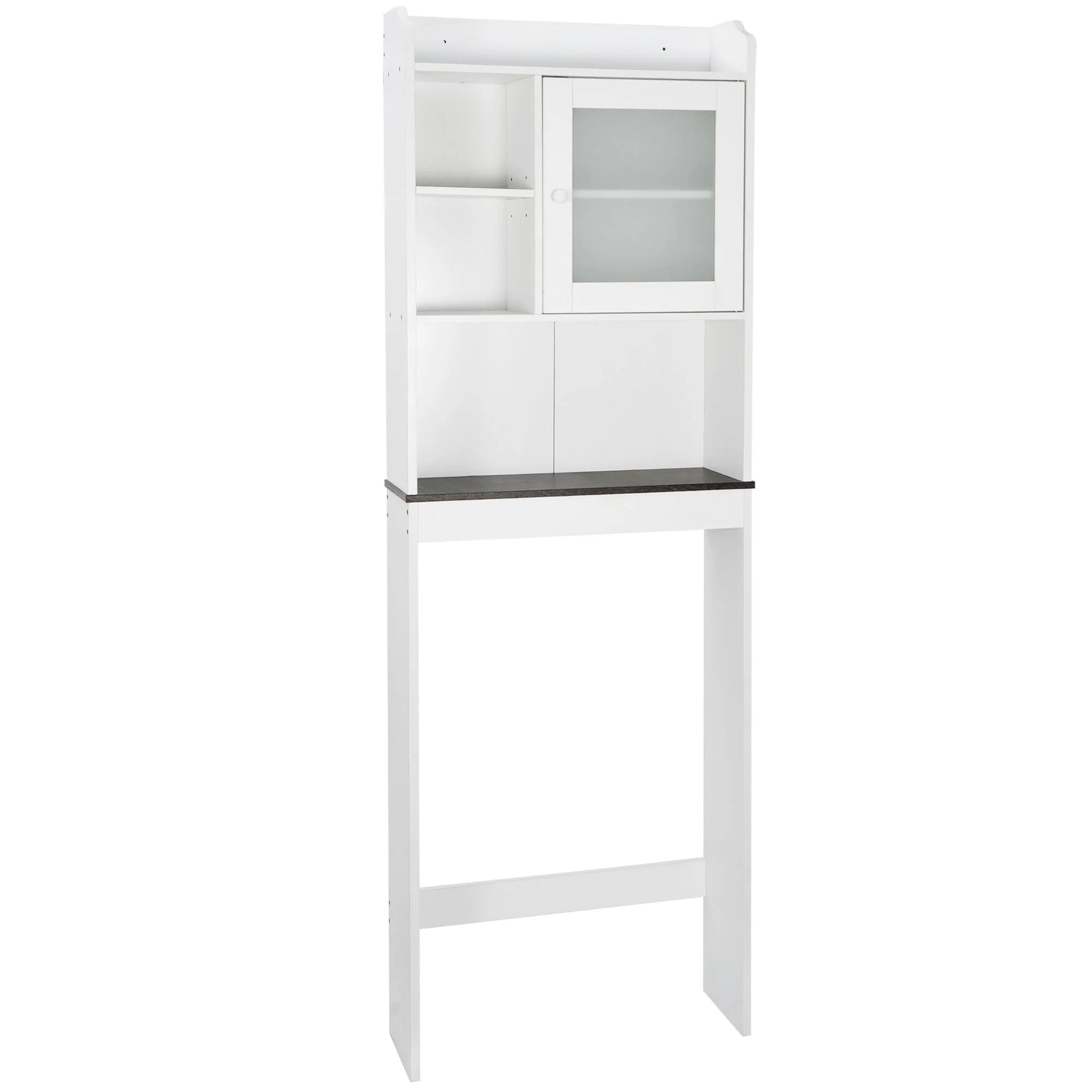 ZenSports Over The Toilet Storage Cabinet Organizer Bathroom Space Saver W/Adjustable Shelves, White
