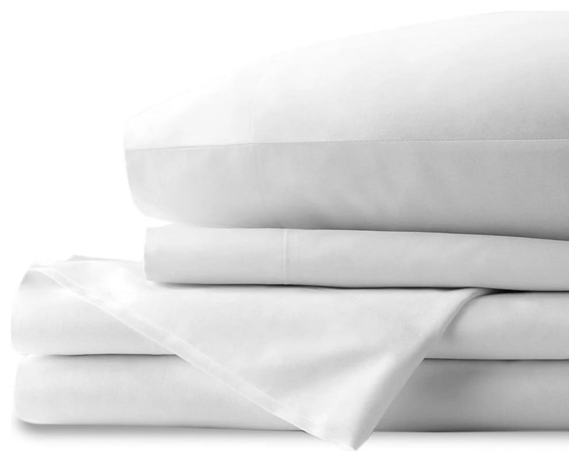 Delilah Home 100% Organic Cotton Bed Sheets, White, Twin