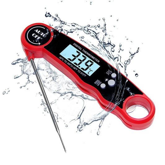 delpattern Digital Meat Thermometer with Probe, Instant Read Food Thermometer for Baking, Liquids, Candy,Grill Accessories - Grill Thermometer