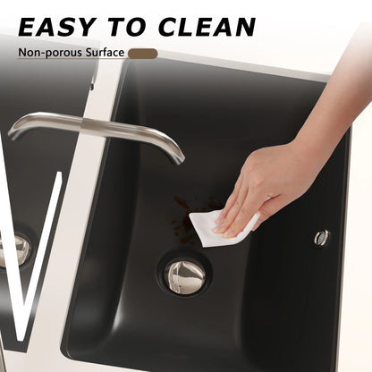 DV-1U306B DeerValley Ursa Undermount Bathroom Sink 18" X 13" Rectangular Vitreous China with Overflow