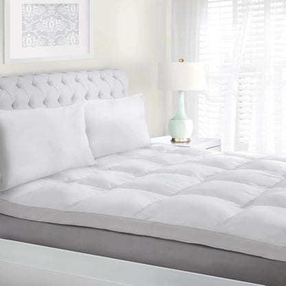 BNM Down Alternative 2 Inch Mattress Topper, King, White