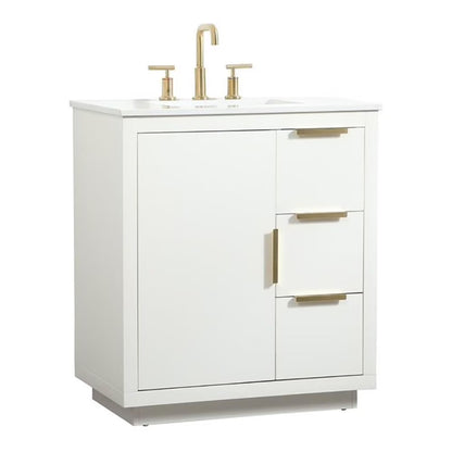 Elegant Kitchen and Bath 30 Inch Single Bathroom Vanity In Grey