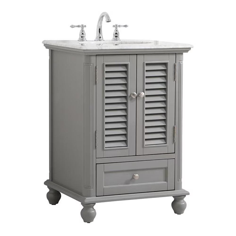 24 inch single bathroom vanity in blue