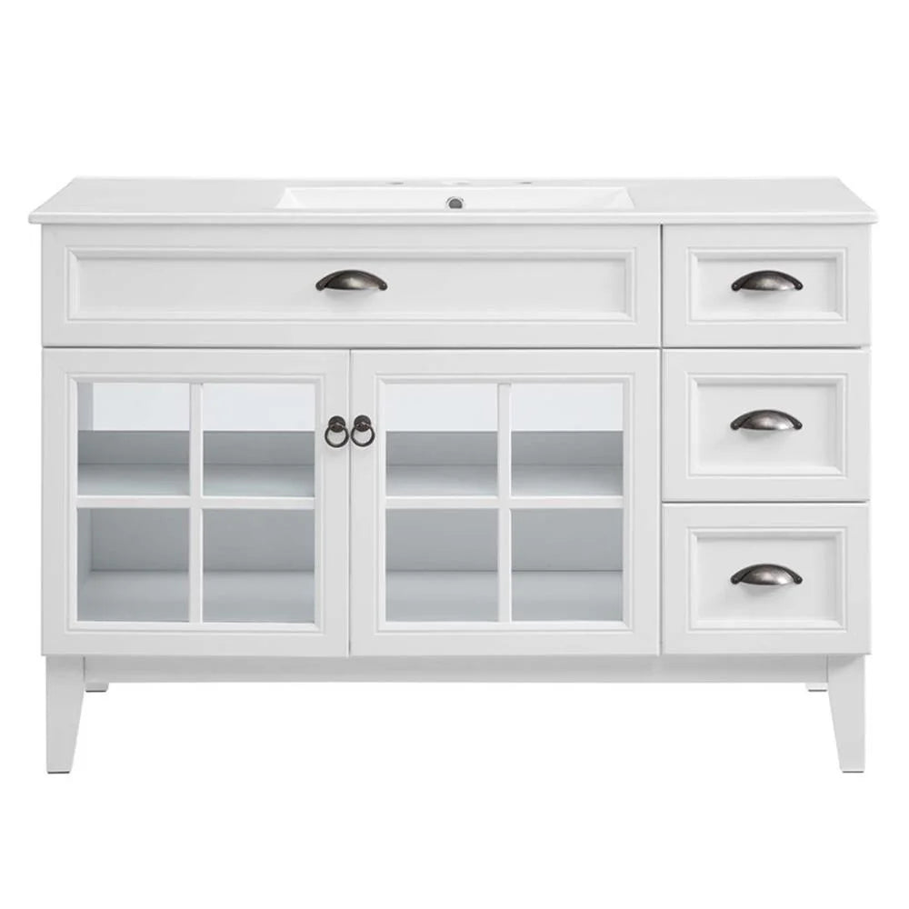 Modway Isle 48" Bathroom Vanity Cabinet in White White