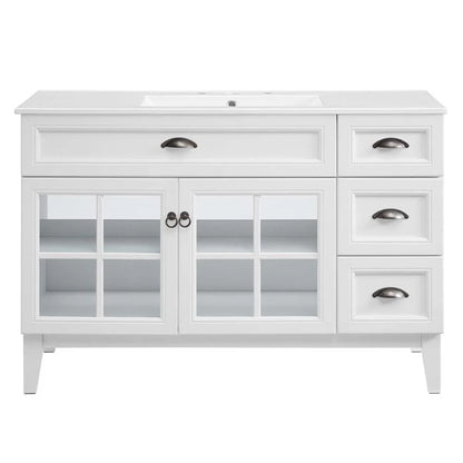 Modway Isle 48" Bathroom Vanity Cabinet in White White