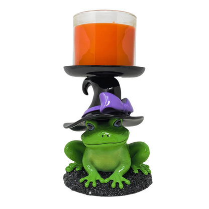Bath & Body Works Magical Frog Pedestal 3-Wick Candle Holder with a Natural Oats Sample Soap