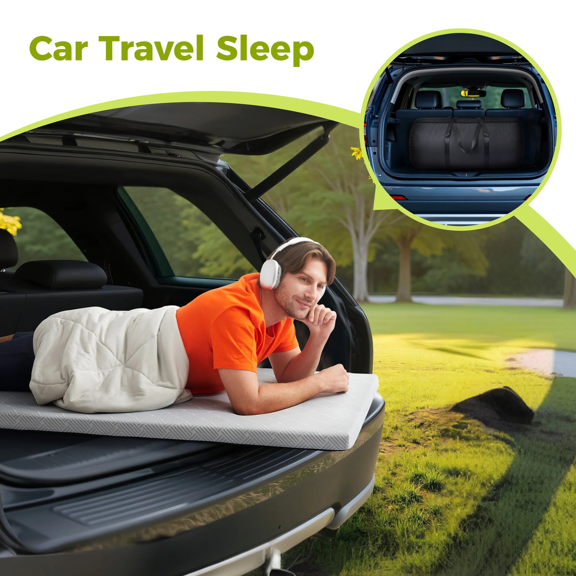 Jamdok Camping Mattress for Hot Sleeper, Waterproof Cooling Cover, Roll Up Foam Sleeping Pad with Storage Bag,Cot Mattress Topper for Summer Camping, Hiking,Car,Tent,Travel(75 x 30 x 2 inches)