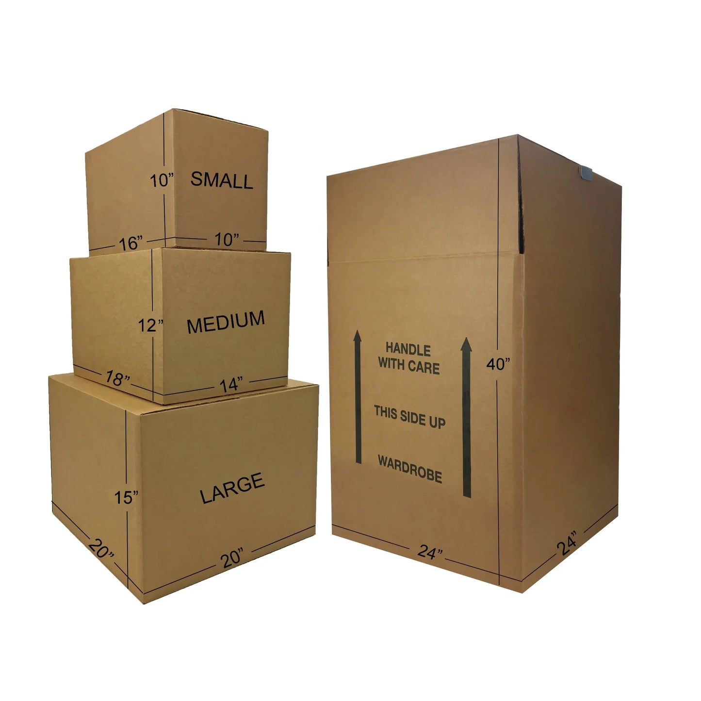 uBoxes 2 Room Wardrobe Kit 20 Moving Boxes plus Packing Supplies
