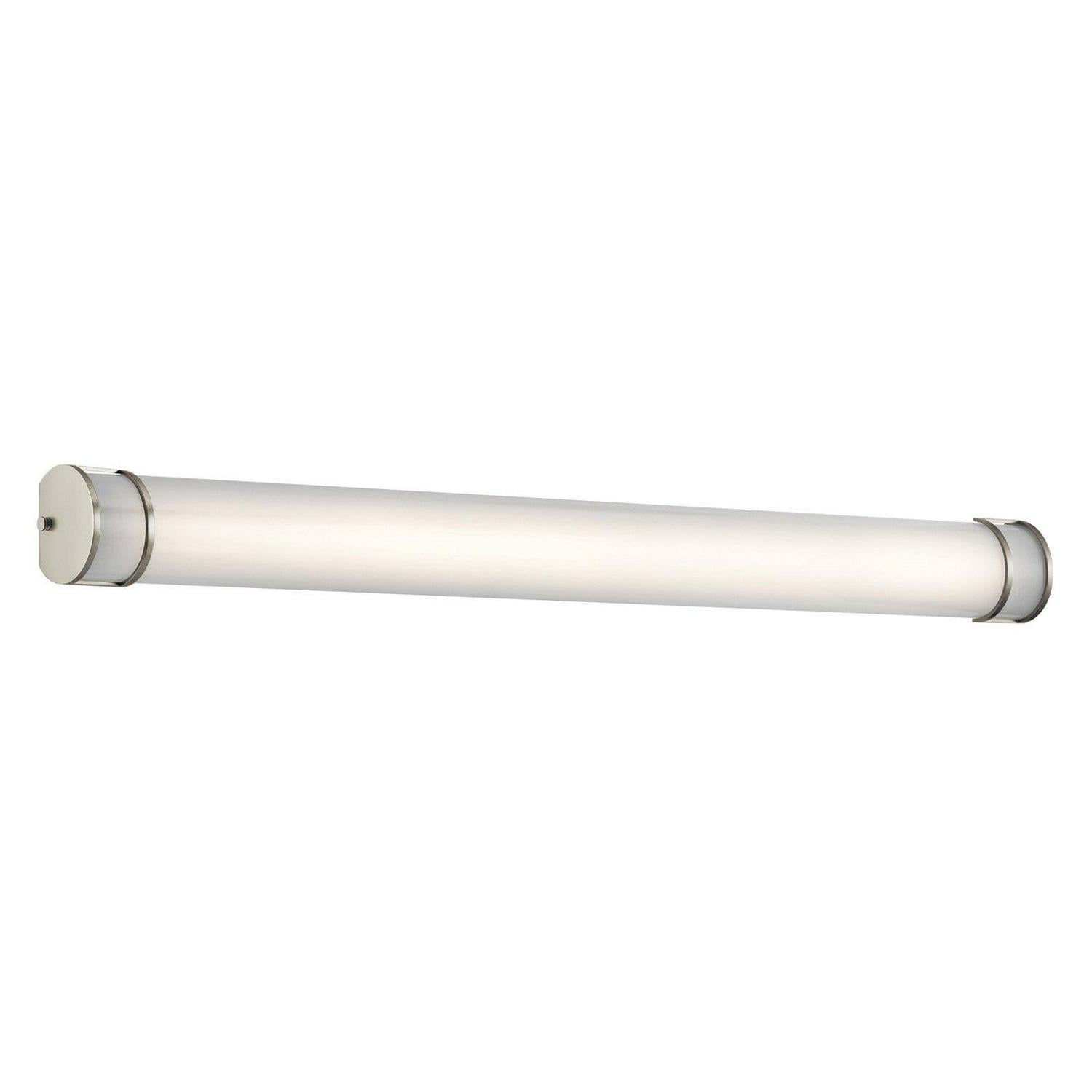 1 Light Linear Bath Vanity Approved For Damp Locations With Transitional Inspirations 4.5 Inches Tall By 36.5 Inches Wide Kichler Lighting 11143Niled