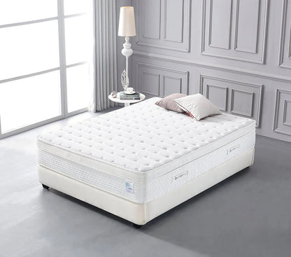Oliver Smith Organic Cotton 12" Deluxe Sleep Plush w/Cool Memory Foam & Pocket Spring Mattress