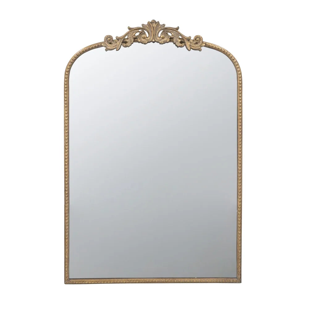 Mirror, Gold Arch Bathroom Vanity Mirror, 24" x 36" Baroque Inspired Wall Mirror,for Bathroom Bedroom Living Room,Gold