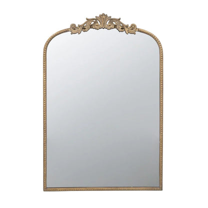 Mirror, Gold Arch Bathroom Vanity Mirror, 24" x 36" Baroque Inspired Wall Mirror,for Bathroom Bedroom Living Room,Gold