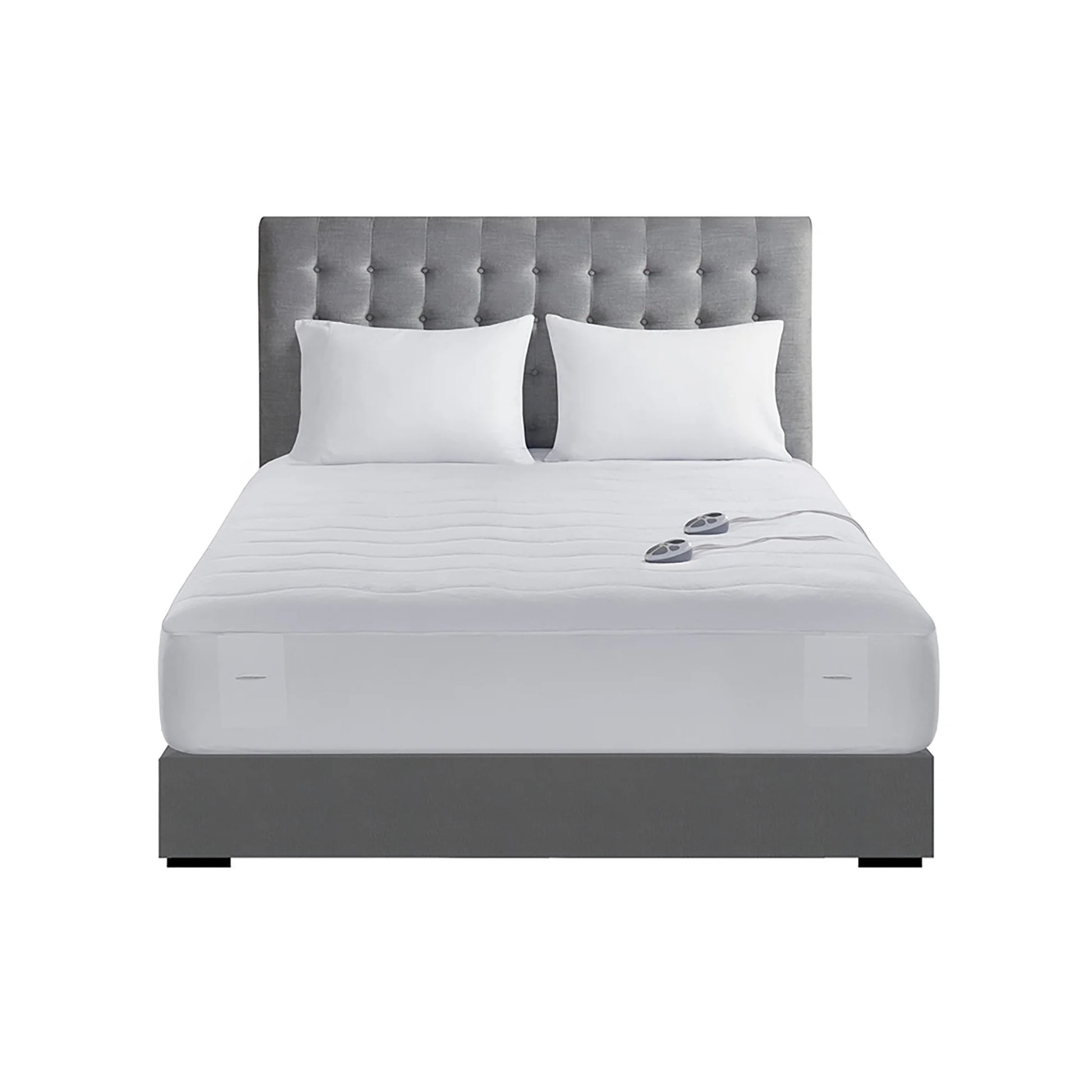 Serta Plush Heated Mattress Pad, Queen, White