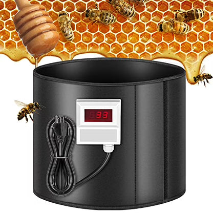 Honey Bucket Heater,5 Gallon Drum Pail Heater, 400W Honey Bucket Heater Bee Heating Blanket Temperature Control 20-110°/68-230° H