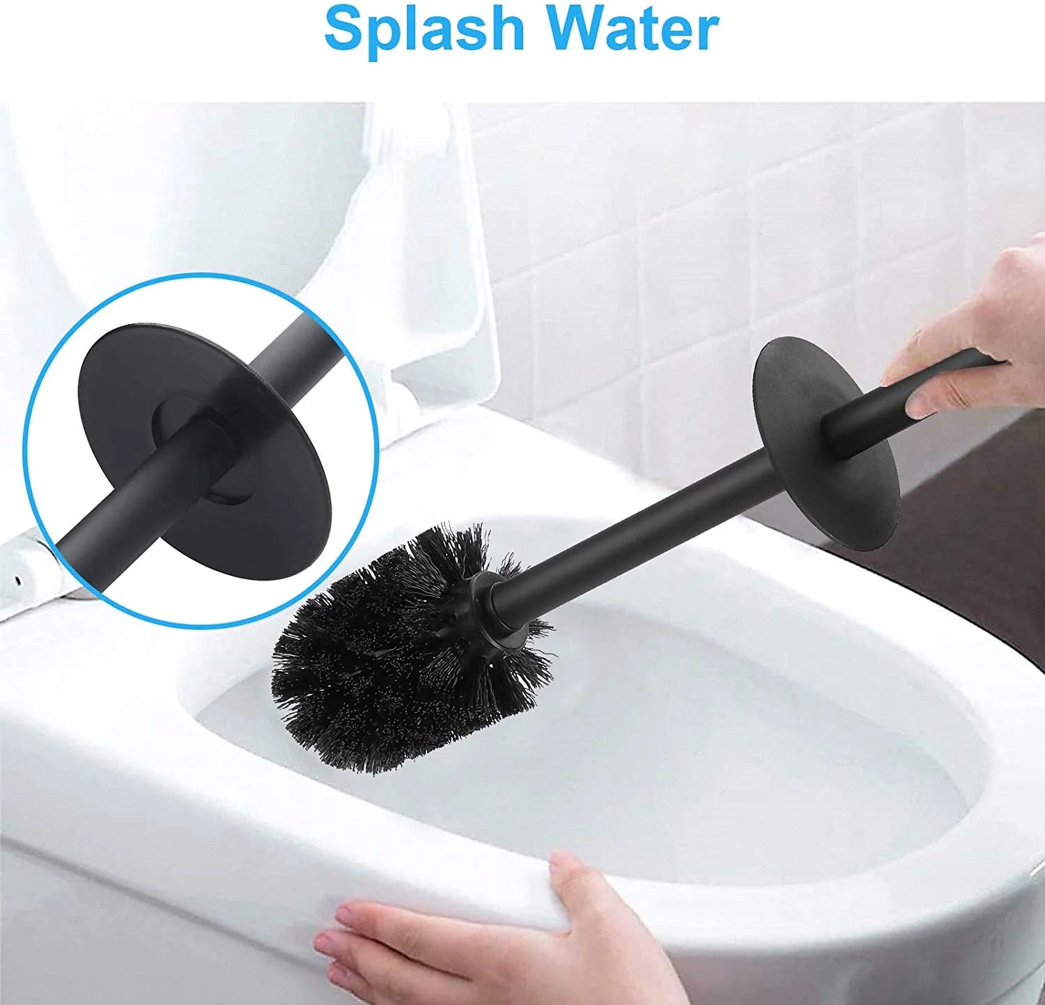 Toilet Brush and Holder,Stainless Steel Toilet Brushes for Bathroom with Holder 2pack
