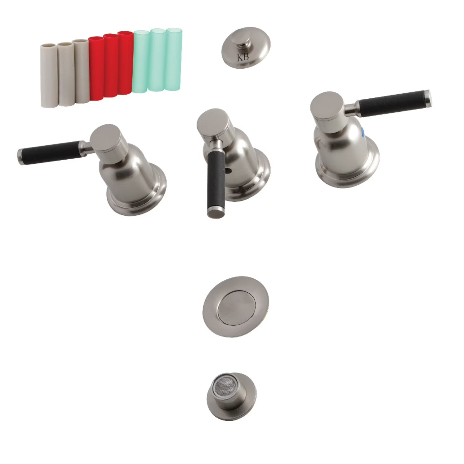 Kingston Brass Kaiser KB6322DKL 3-Handle Bidet Faucet, Polished Brass