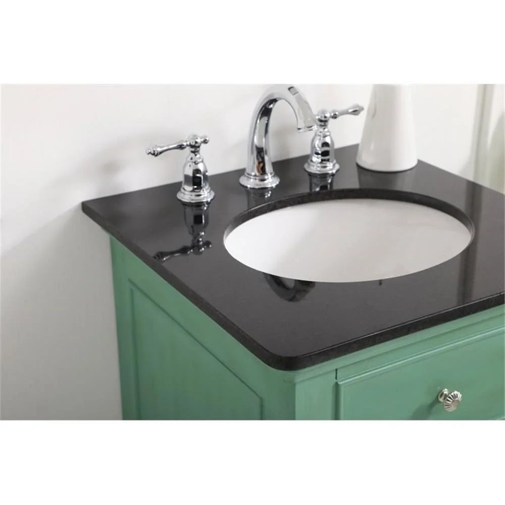 19 inch single bathroom vanity in vintage mint