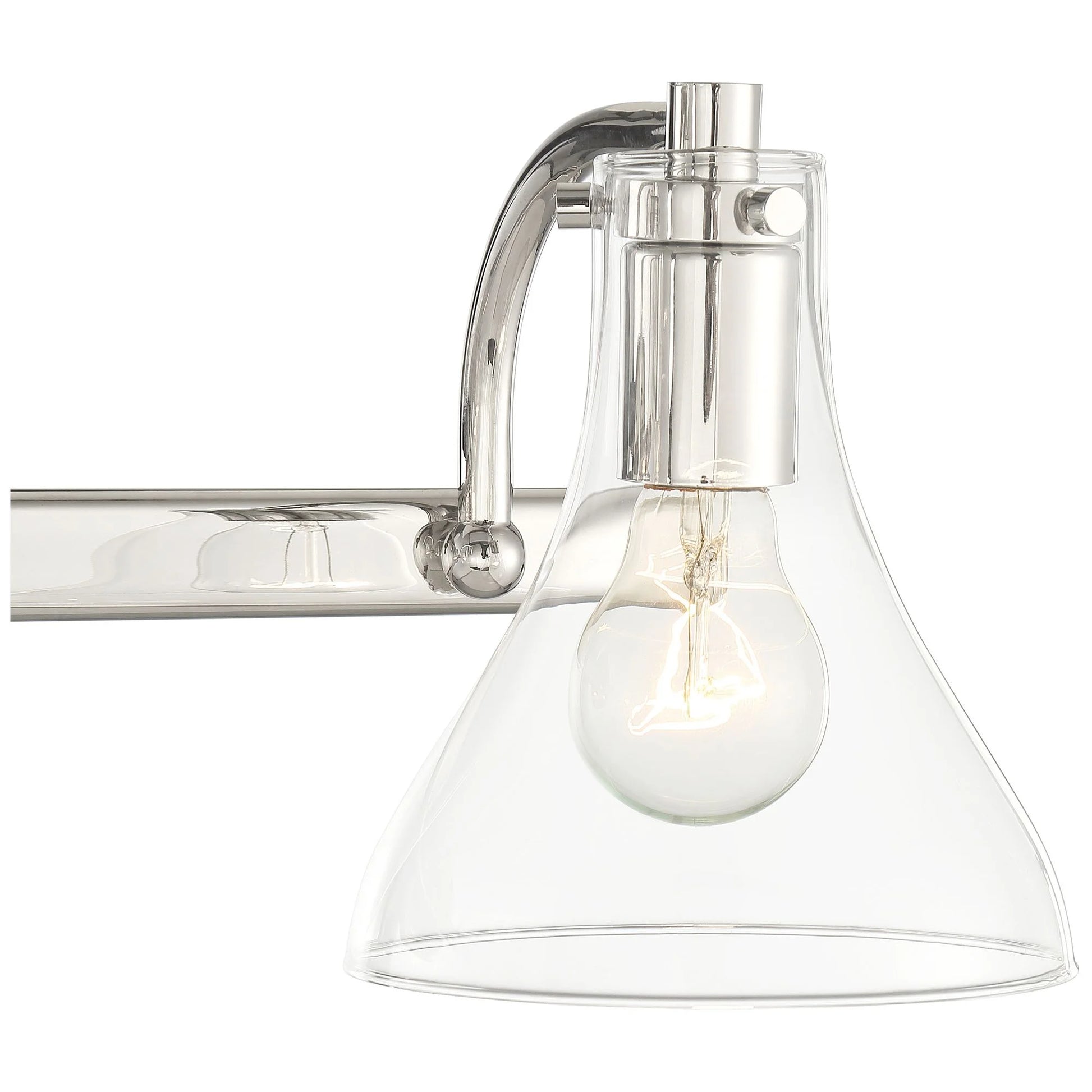 Possini Euro Design Sorren Industrial Modern Wall Light Polished Chrome Hardwire 20 1/2" 3-Light Fixture Clear Glass for Bedroom Bathroom Vanity Home