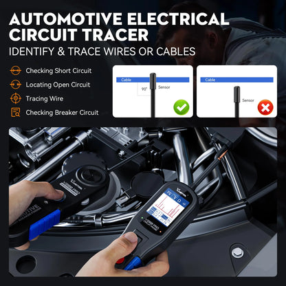 VDIAGTOOL V200 PRO Automotive Power Probe Tester Circuit Breaker Finder Tool 12/24V Electrical Open Short Circuit Finder Wire Tracer