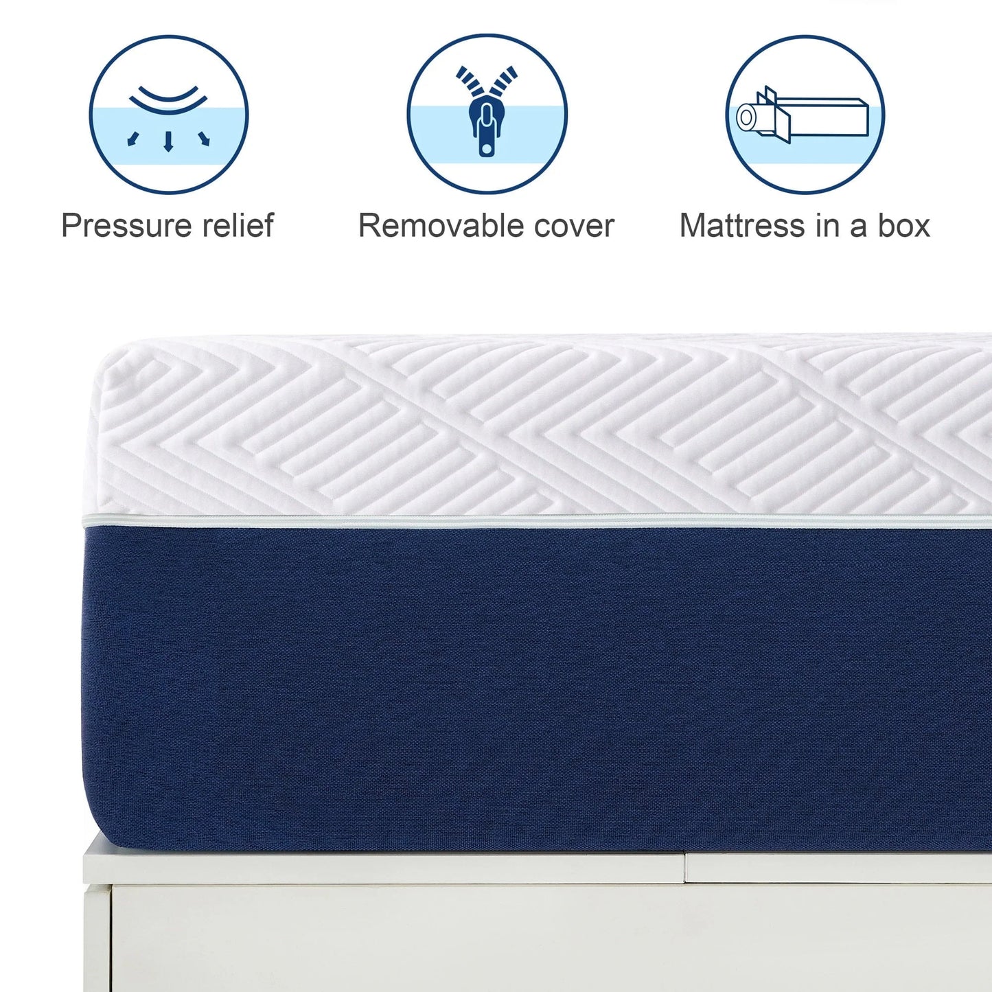 Full Size Mattress Madinog 12" Medium Plush Mattress Gel Memory Foam Support Bed-in-a-Box