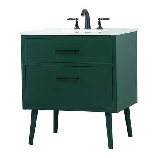 30 inch bathroom vanity in Green