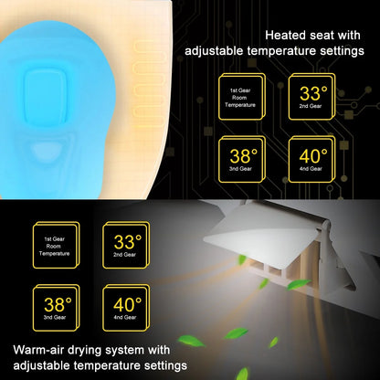 Homary Modern Smart One-Piece 1.27 GPF Floor Mounted Elongated Toilet and Bidet with Seat