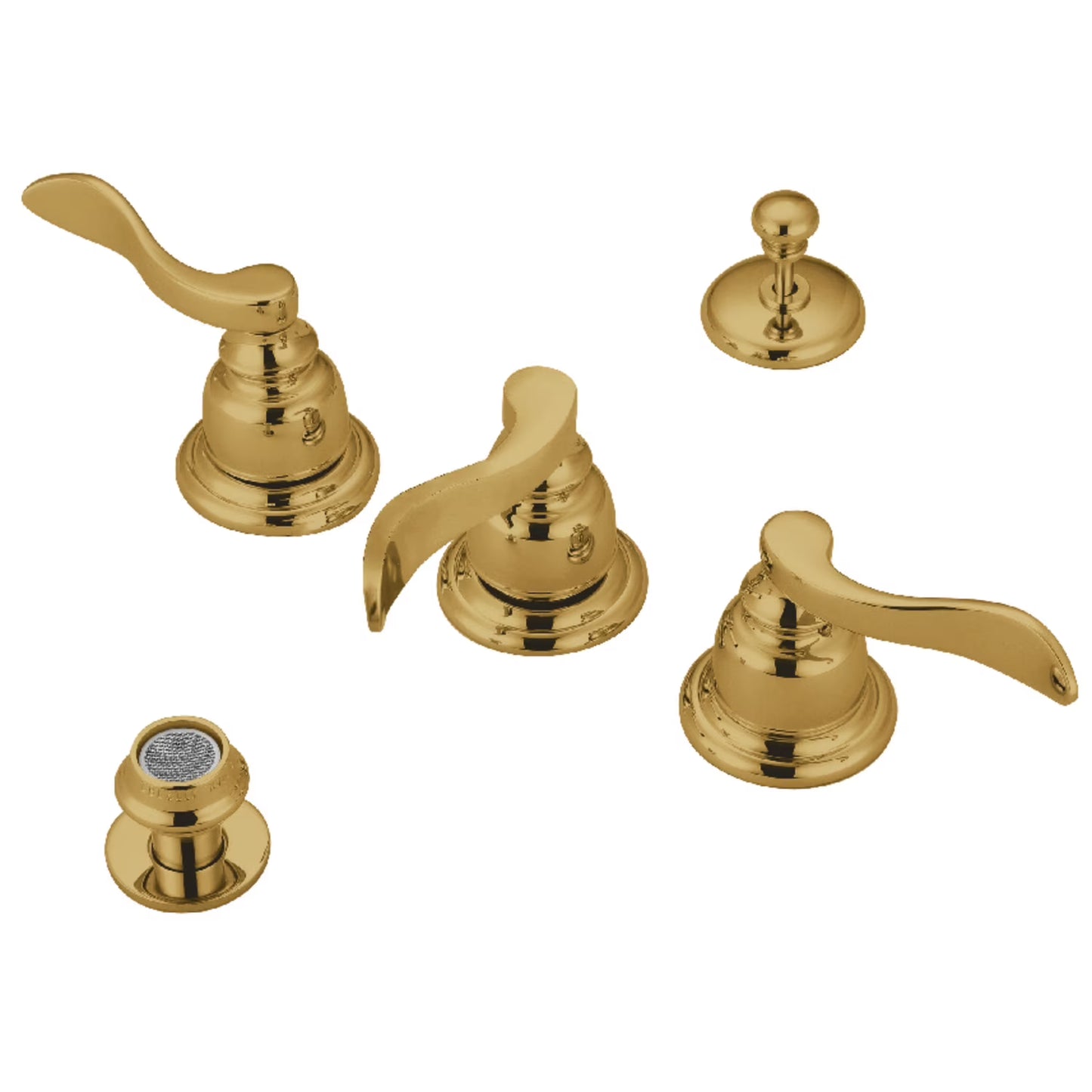 Kingston Brass KB8321NFL NuWave French Bidet Faucet with Brass Pop-Up, Polished Chrome