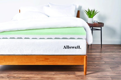 Allswell 4° Memory Foam Mattress Topper Infused with Cooling Diamond Gel, Queen