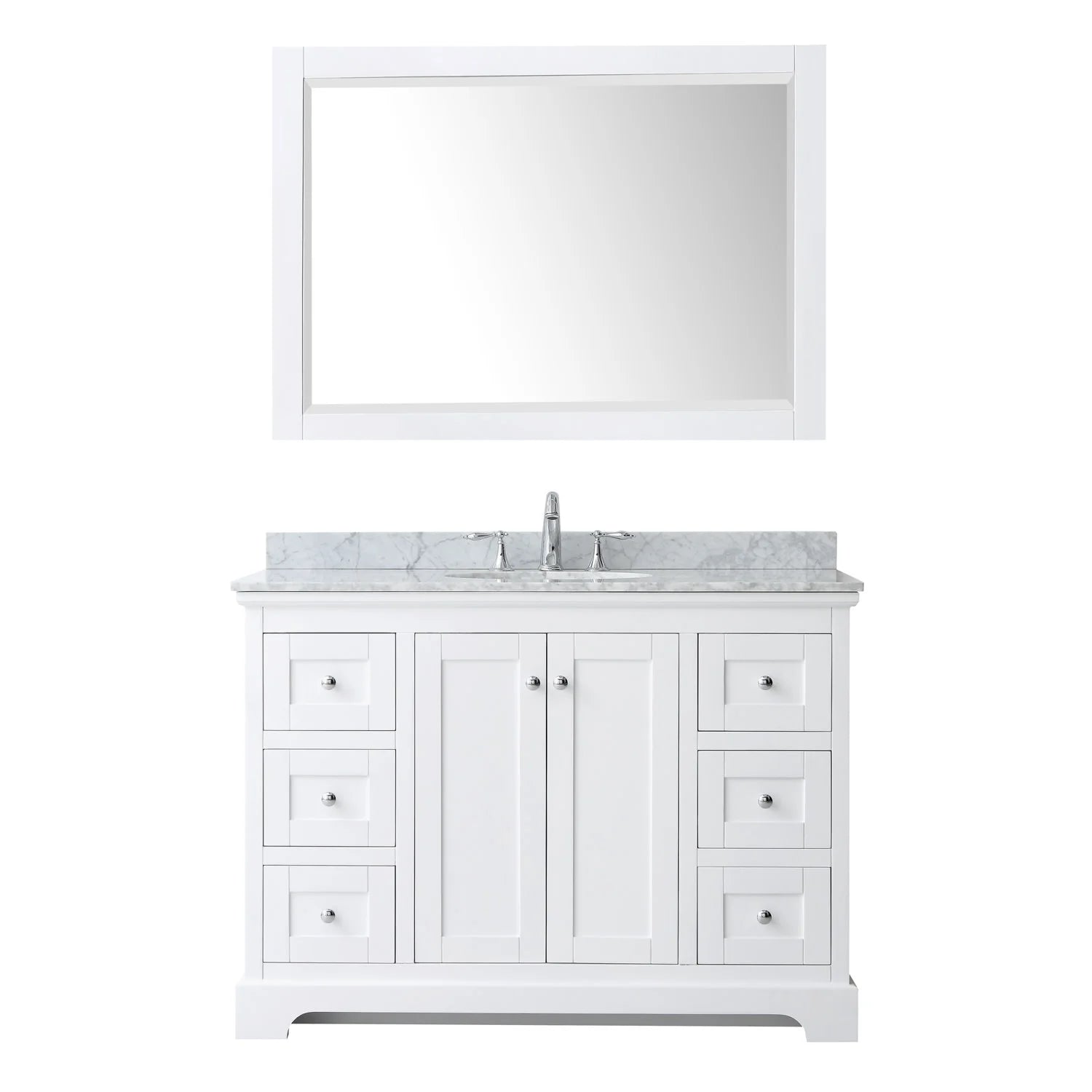 Wyndham Collection Oval Sink Wood Single Bathroom Vanity in White/Gold