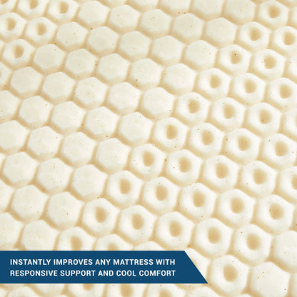 MOLECULE 3" CopperWELL Cooling Gel Infused Memory Foam Mattress Topper, Queen