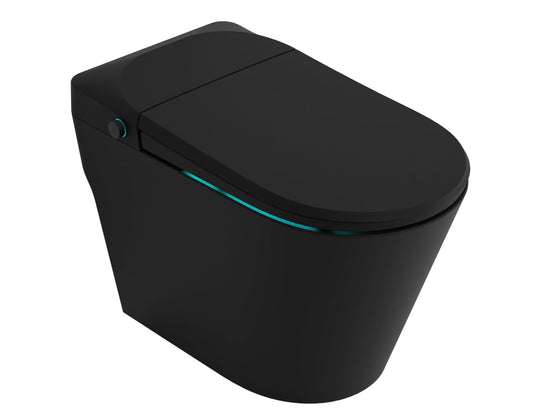 ANZZI ENVO Echo Elongated Smart Toilet Bidet in Matte Black with Auto Flush