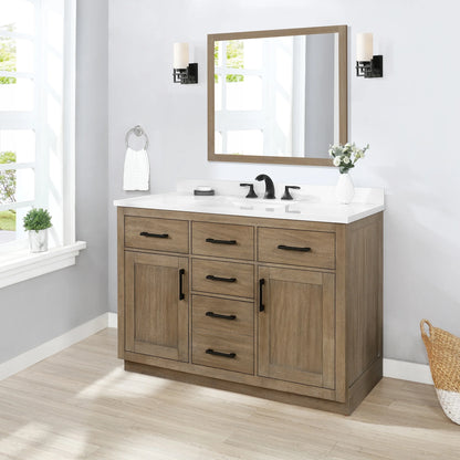 Ove Decors Bailey 48 W x 22" D Freestanding Bathroom Vanity with Sink, Driftwood Oak