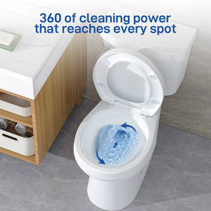 17" Toilet, Round Toilets for Bathrooms, Two-Piece Toilet with Soft Close Seat, 1.28 Siphonic Flush Toilet with Universal Height Cotton White
