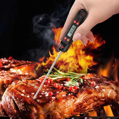 Habor Meat Thermometer, Instant Read Digital Cooking Thermometer, Grilling Thermometer with Super Long Probe for Kitchen BBQ Grill Smoker Meat Oil Milk Yogurt Temperature